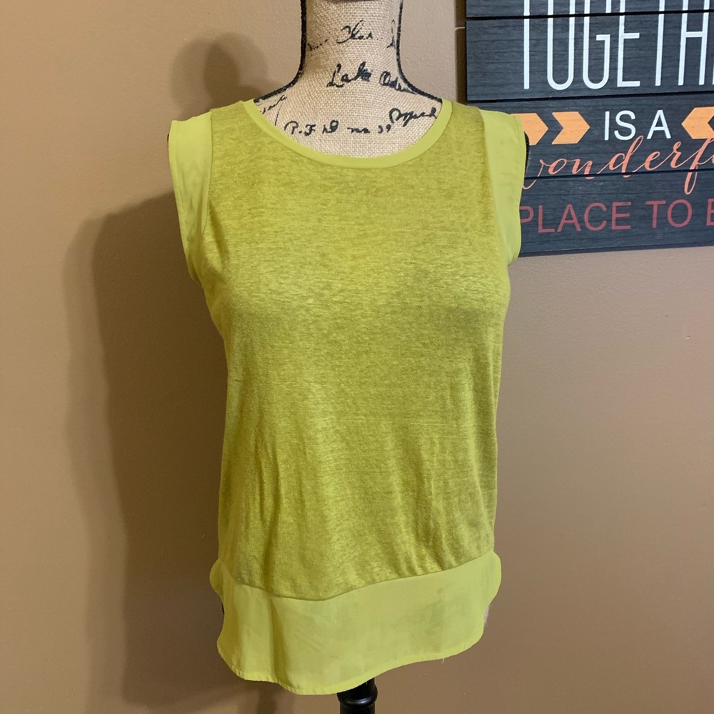 Ann Taylor Chartreuse Tank